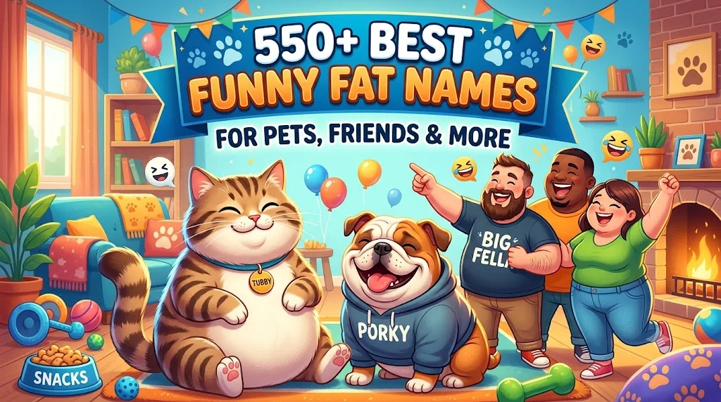 550+ Best Funny Fat Names for Pets, Friends & More