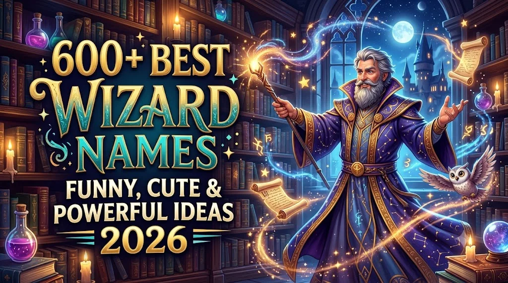 600+ Best Wizard Names Funny, Cute & Powerful Ideas 2026