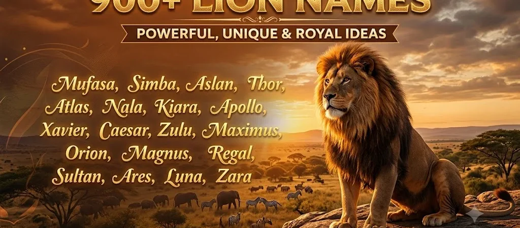 900+Lion Names: Powerful, Unique & Royal Ideas
