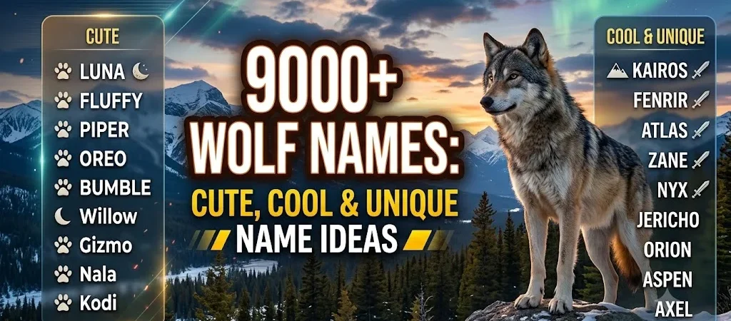 900+Wolf Names: Cute, Cool & Unique Name Ideas