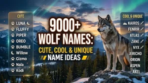 900+Wolf Names: Cute, Cool & Unique Name Ideas