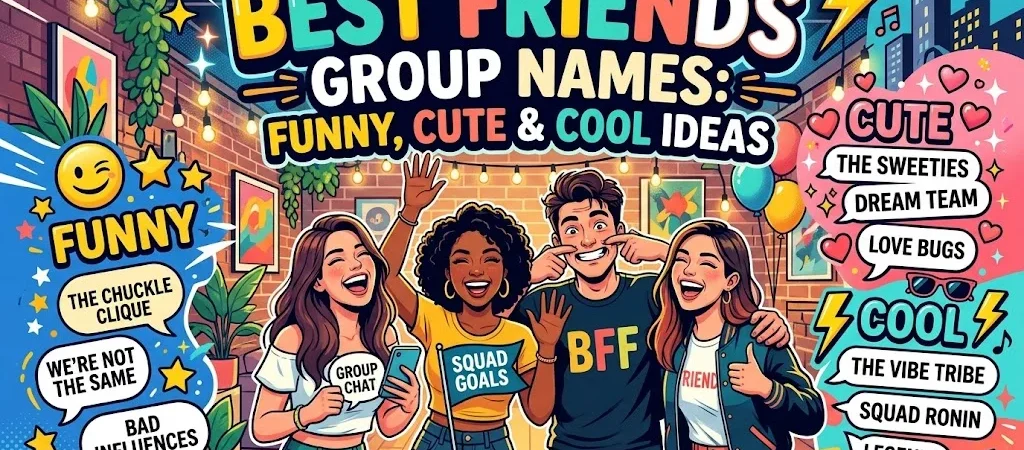 Best Friends Group Names: Funny, Cute & Cool Ideas