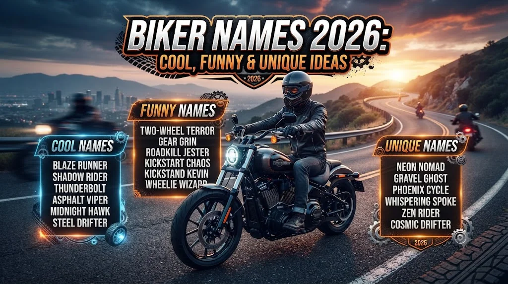 🦉 Cute Biker Names That Melt Your Heart