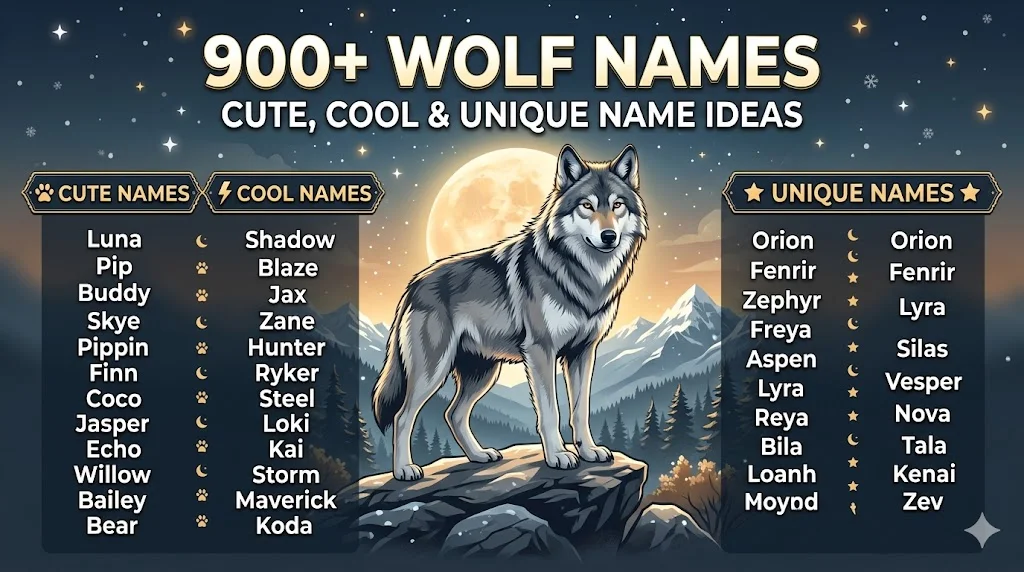 🐺 Cute Wolf Names That Melt Your Heart