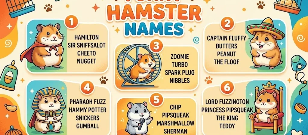 900+Funny Hamster Names for Cute, Silly & Tiny Pet Ideas