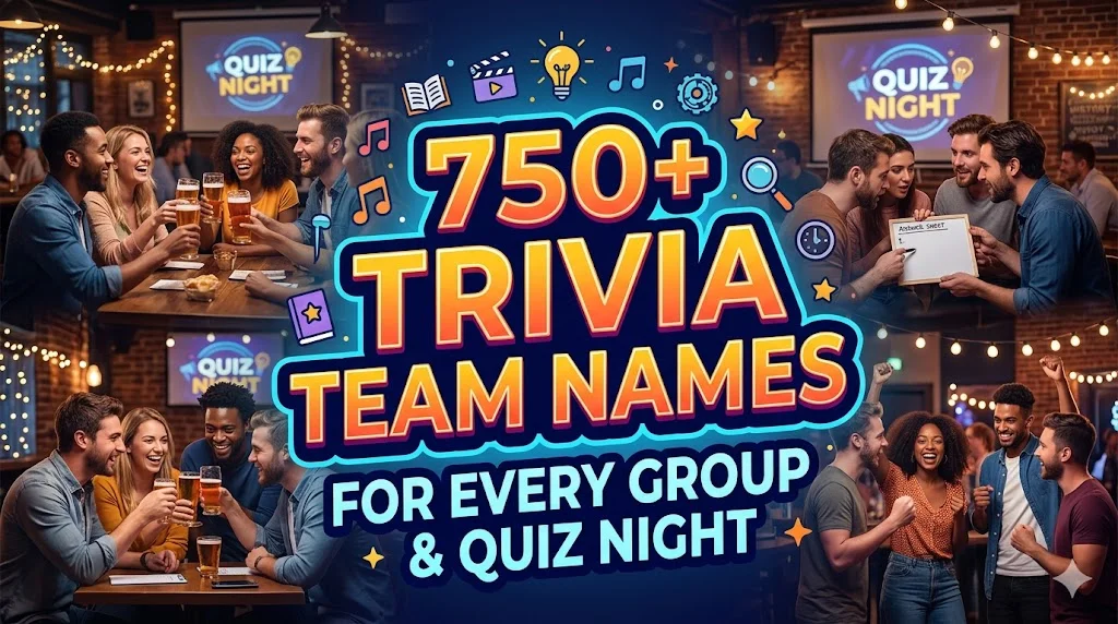 😂 Funny Trivia Team Names That Make Everyone Laugh