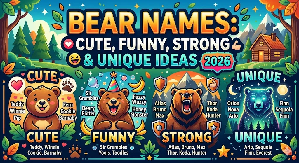 🌲 Unique Bear Names That Stand Out in the Wild