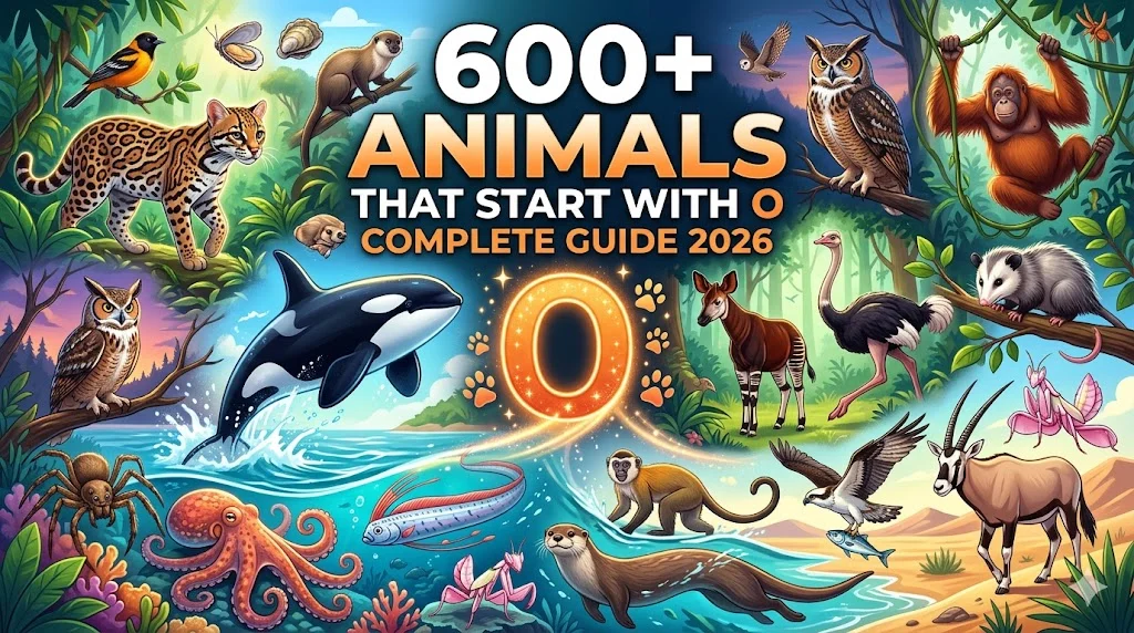 🌍 Complete List of Animals Beginning With O