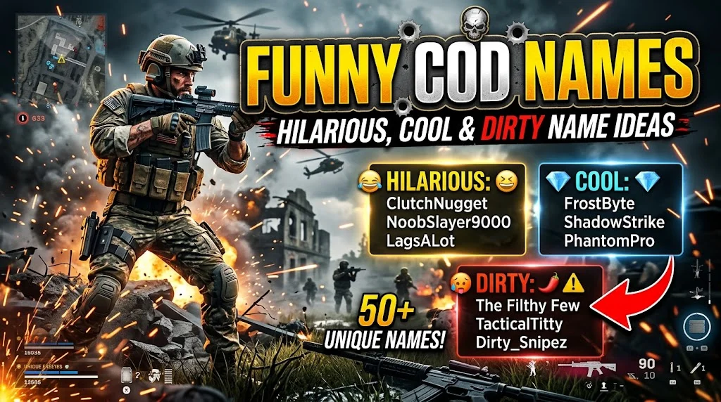 Funny COD Names Dirty