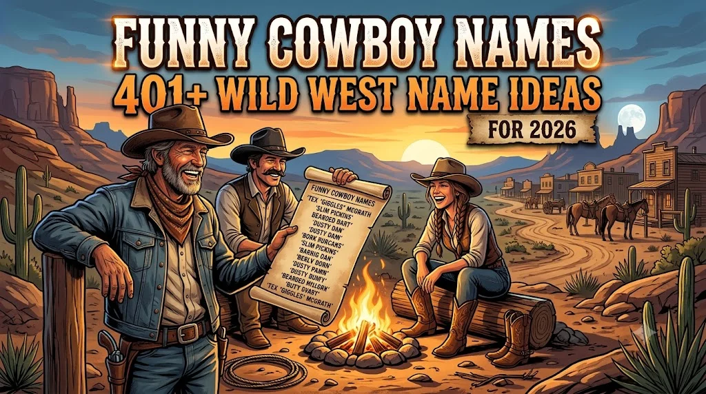 Funny Cowboy Names: 401+ Wild West Name Ideas for 2026 