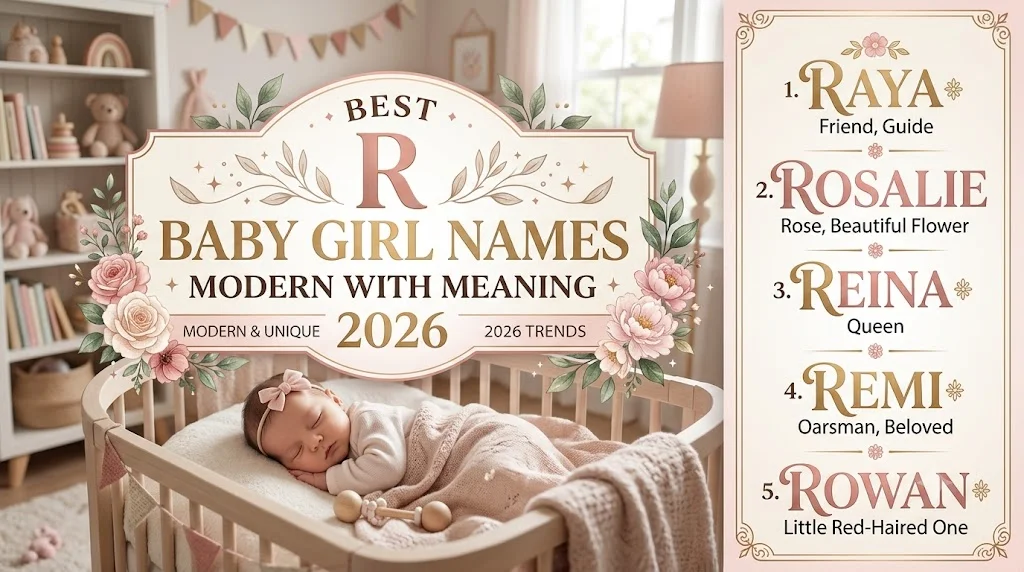 R Baby Girl Names Modern Hindu Latest