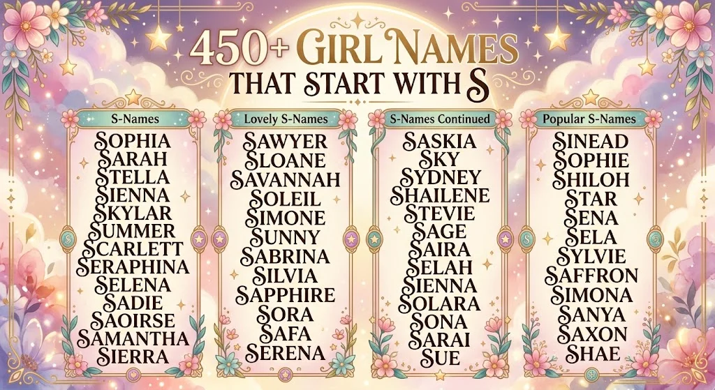 girl names that start with s