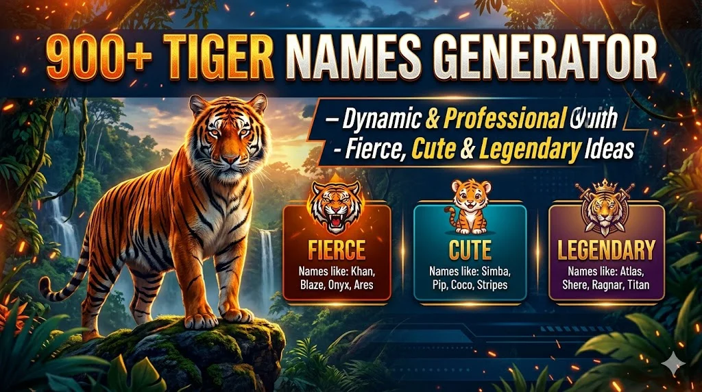 300+Power Tiger Names – Fierce, Cute & Legendary Ideas