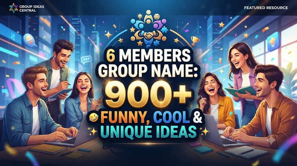 6 Members Group Name: 900+ Funny, Cool & Unique Ideas