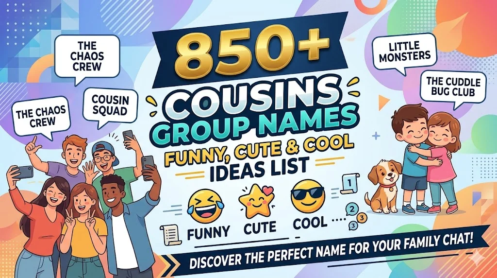 850+Cousins Group Names: Funny, Cute & Cool Ideas List