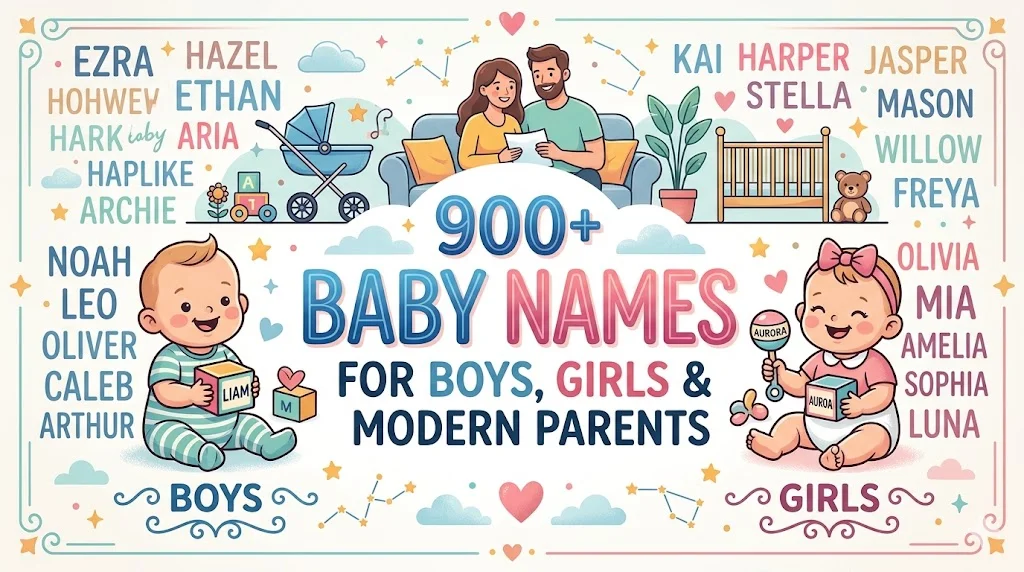 900+ Baby Names for Boys, Girls & Modern Parents 