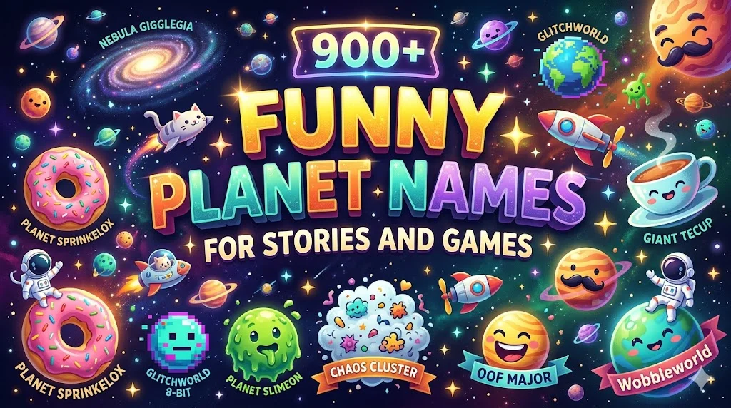 900+ Funny Planet Names for Stories and Games 