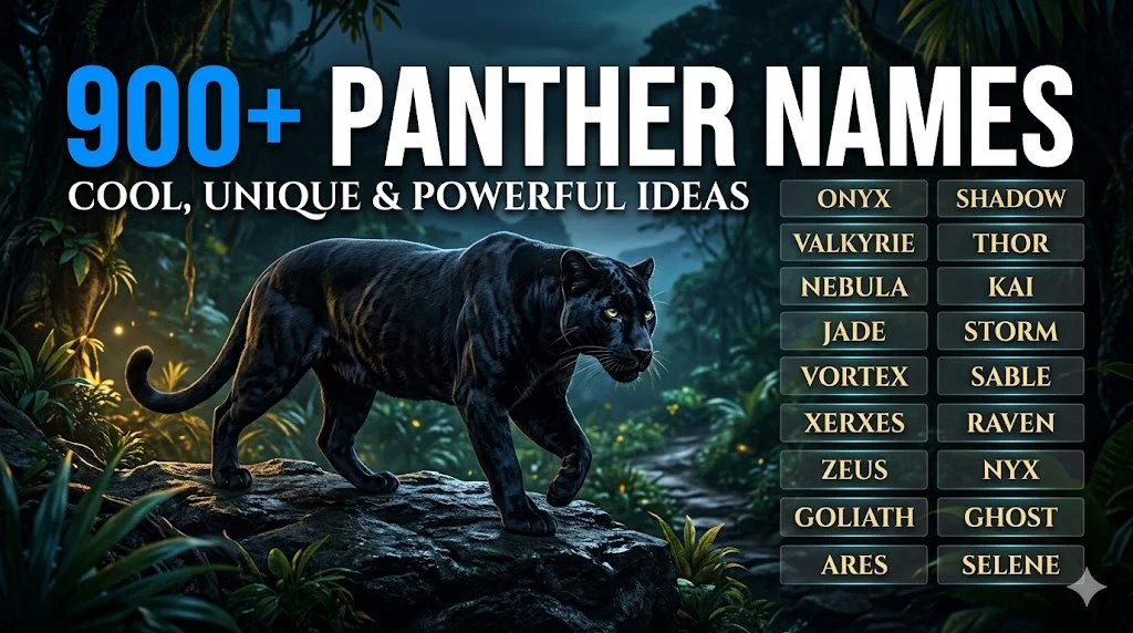 900+Panther Names: Cool, Unique & Powerful Ideas