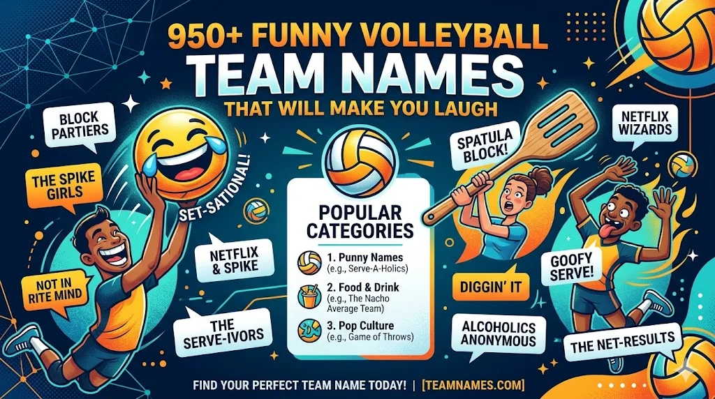 950+Funny Volleyball Team Names That Will Make You Laugh