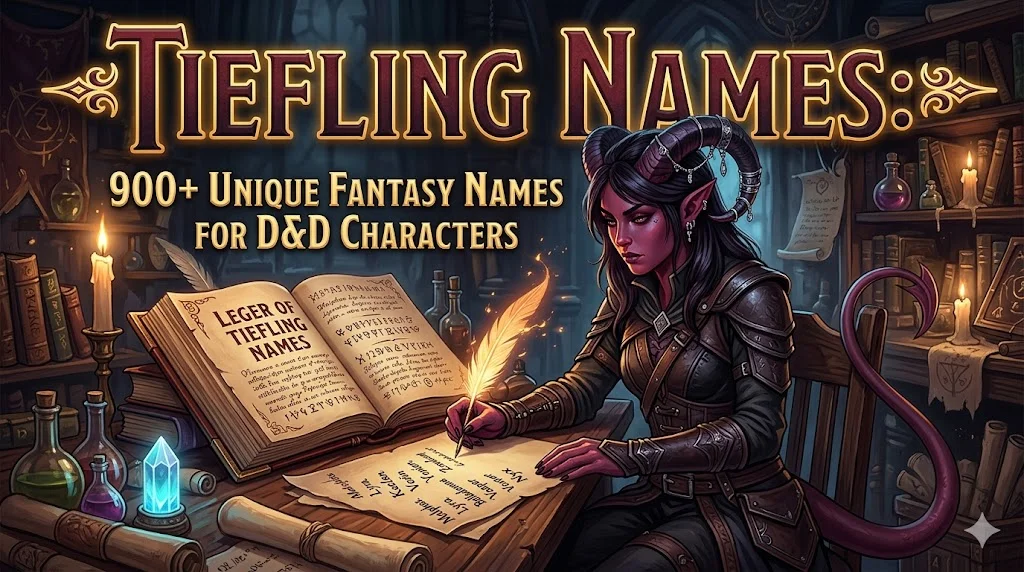 Tiefling Names: 900+ Unique Fantasy Names for D&D Characters