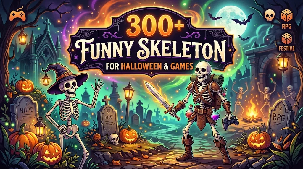 300+ Funny Skeleton Names for Halloween & Games