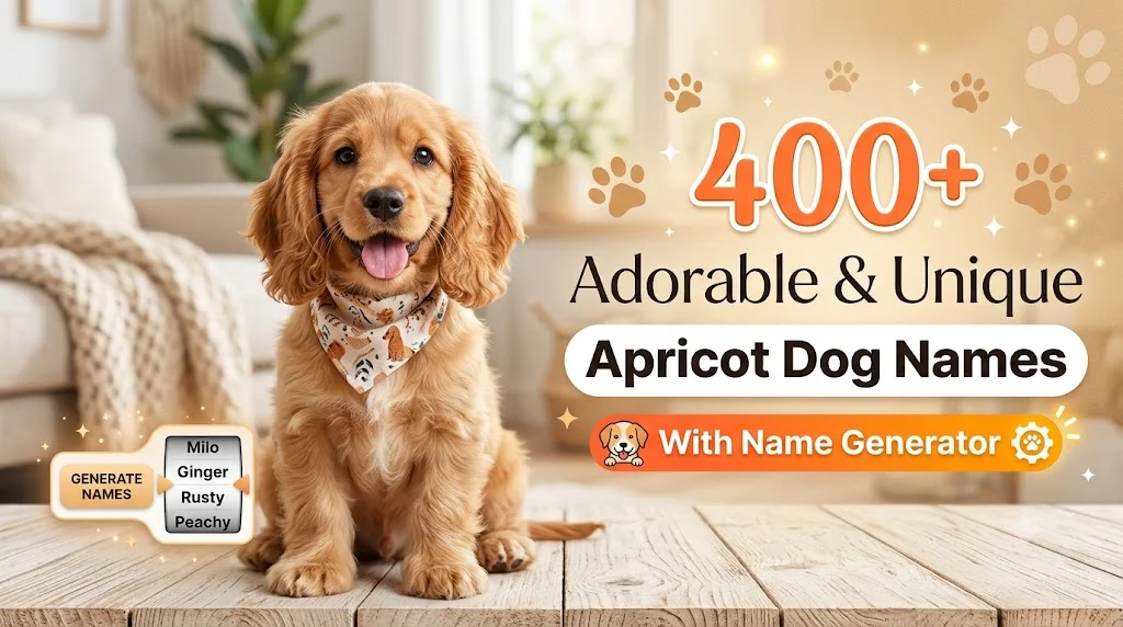 400+ Adorable & Unique Apricot Dog Names With Name Generator
