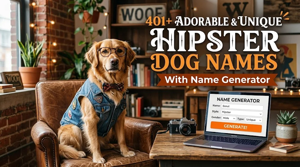 401+ Adorable & Unique Hipster Dog Names With Name Generator