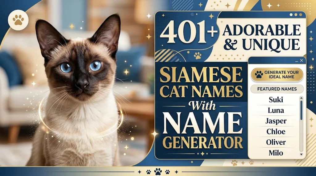 401+ Adorable & Unique Siamese Cat Names With Name Generator