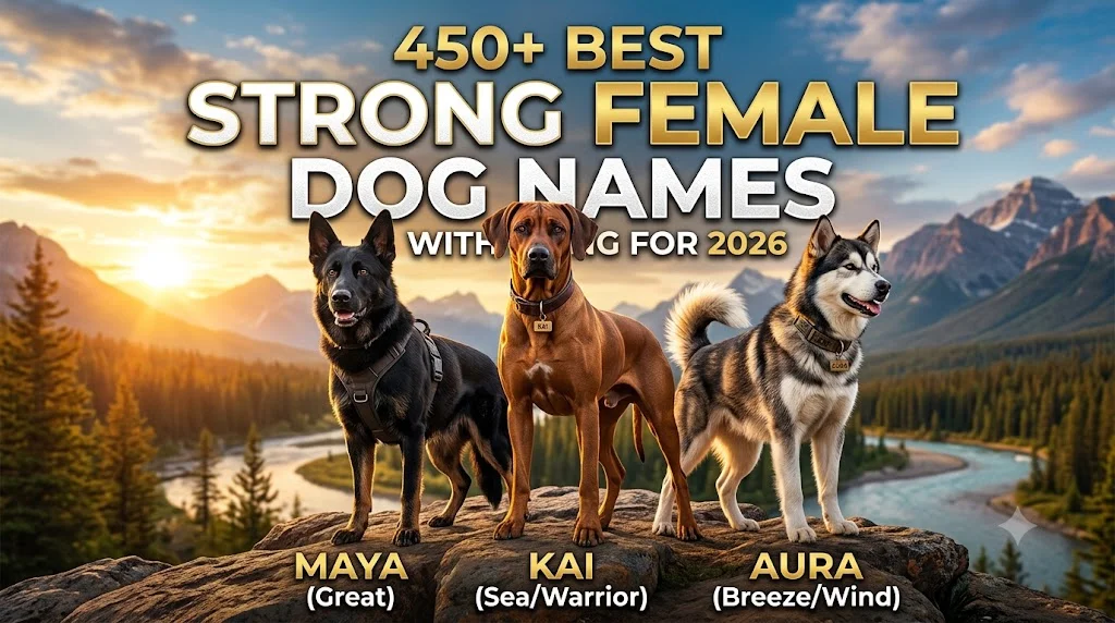 450+ Best Strong Female Dog Names With Meaning for 2026