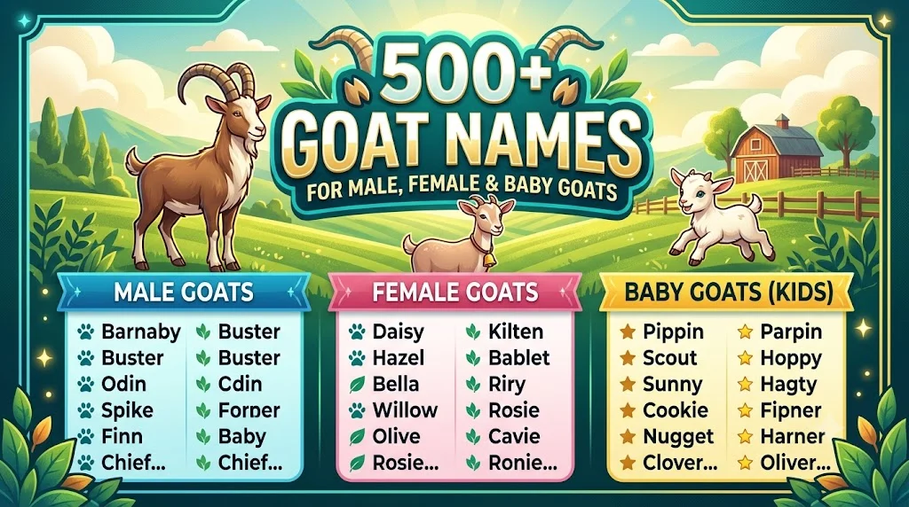 500+ Goat Names for Male, Female & Baby Goats