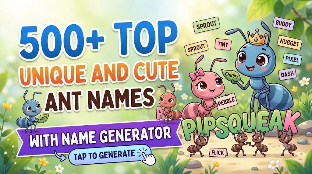500+ Top Unique and Cute Ant Names With Name Generator