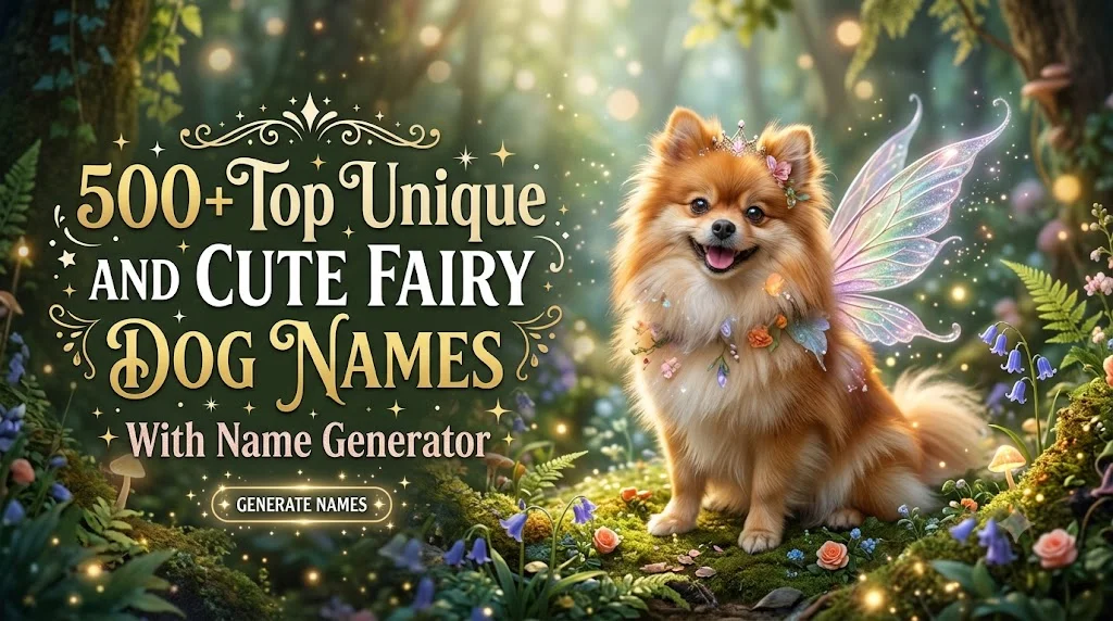 500+ Top Unique and Cute Fairy Dog Names With Name Generator