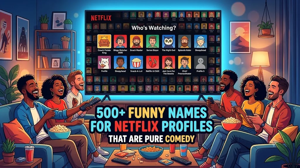 500+Funny Names for Netflix Profiles That Are Pure Comedy 