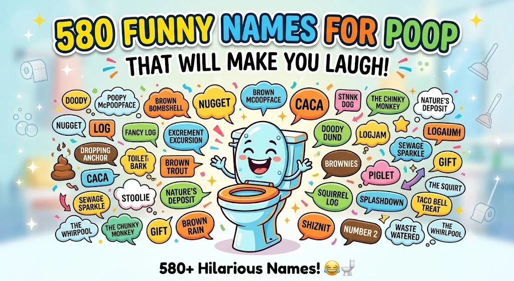 580 Funny Names for Poop That Will Make You Laugh 
