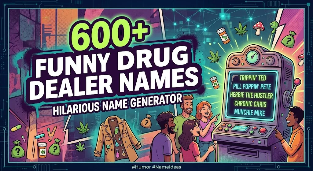 600+Funny Drug Dealer Names: Hilarious Name Generator