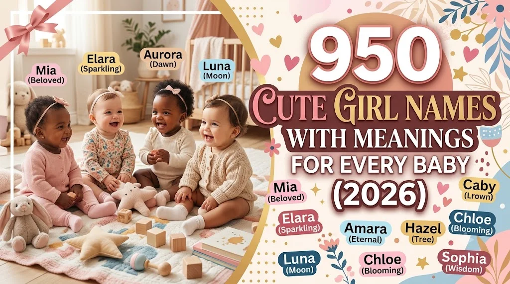 950 Cute Girl Names With Meanings for Every Baby (2026)