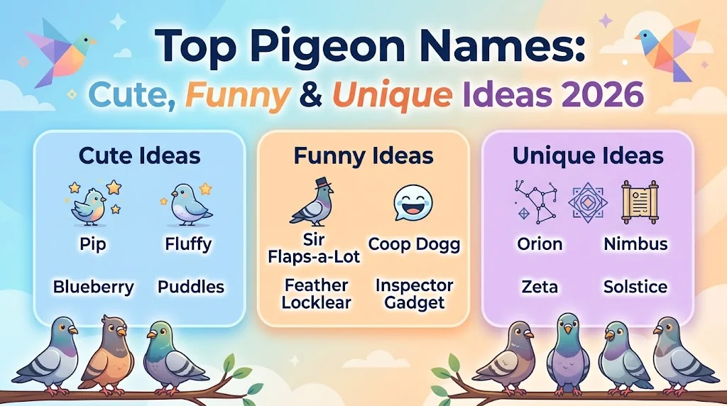Top Pigeon Names: Cute, Funny & Unique Ideas 2026 