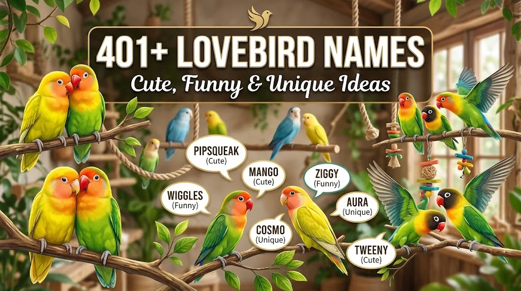 401+ Lovebird Names: Cute, Funny & Unique Ideas 