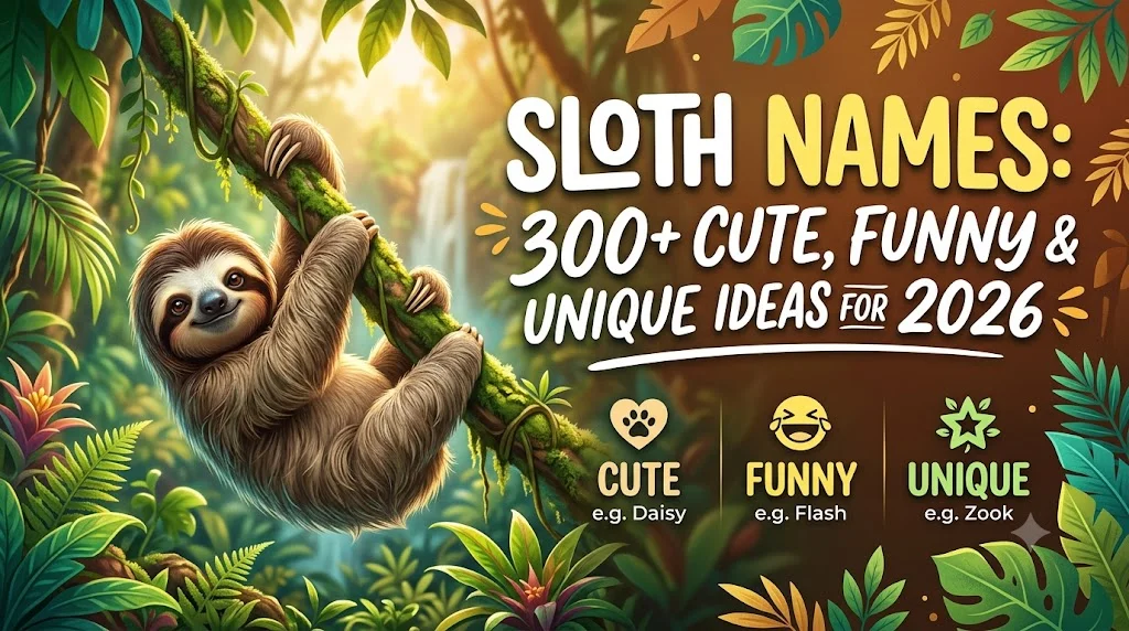 Sloth Names: 300+ Cute, Funny & Unique Ideas for 2026